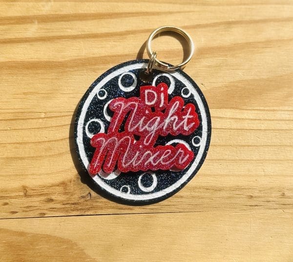 Moon DJ Night Mixer Keychain